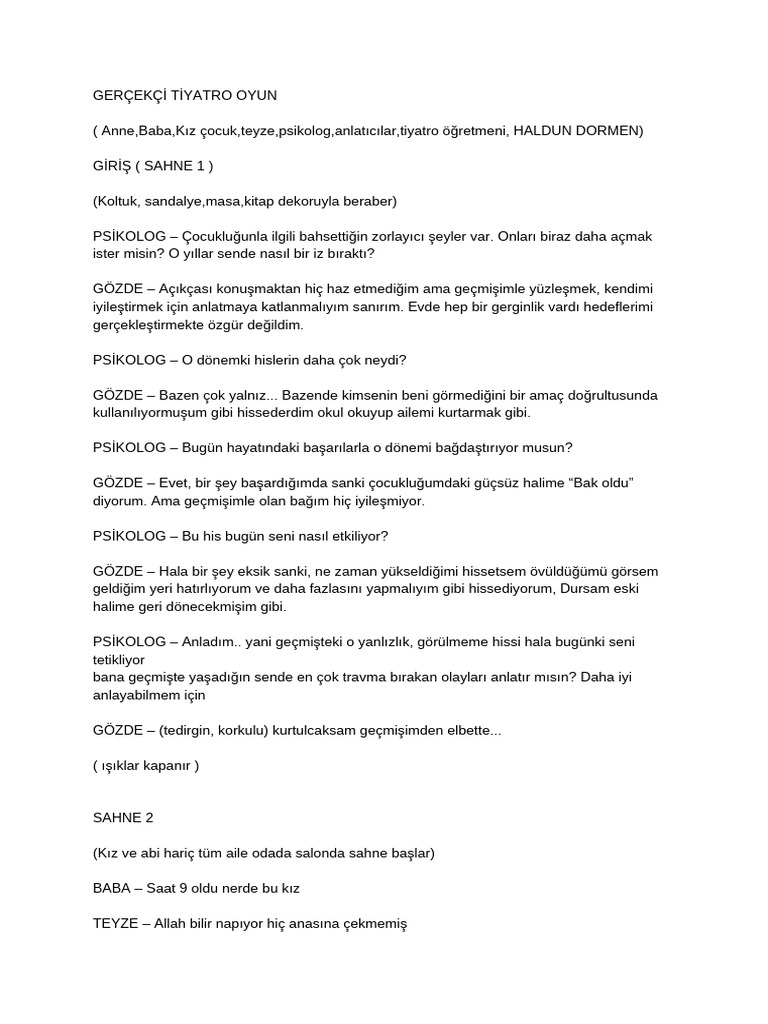 Gercekcitiyatro | PDF