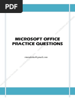 Microsoft Office Practice Questions