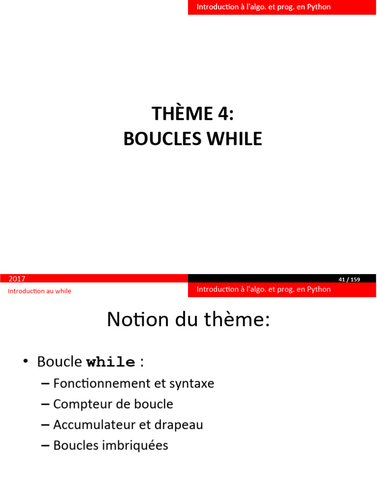 Chp4 Structures de Contrôle Itératives - Boucle While | PDF | Structure ...