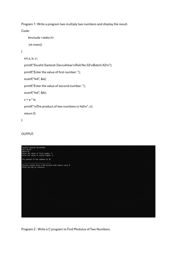 SrushtiDevrukhkarexp01 C | PDF | Computing | Systems Engineering