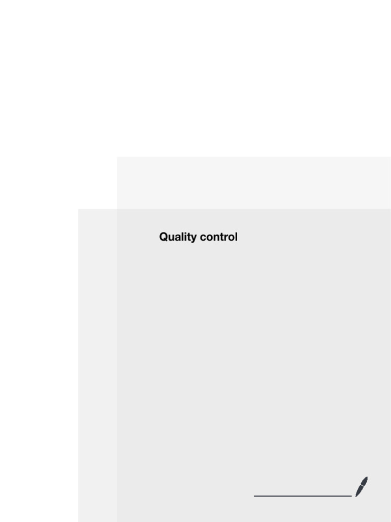 Quality Control | PDF