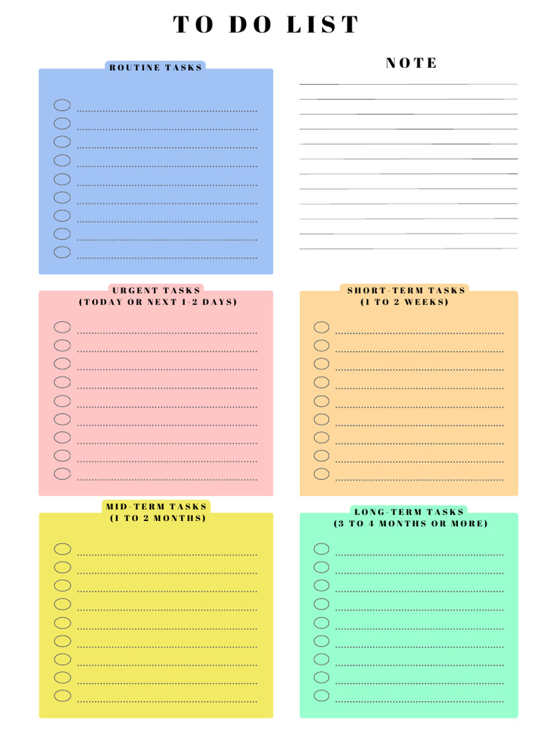 To Do List | PDF