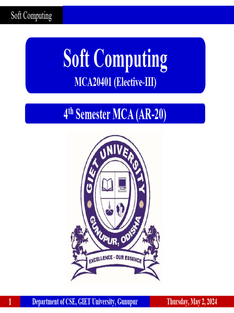 Soft Computing | PDF | Fuzzy Logic | Logic