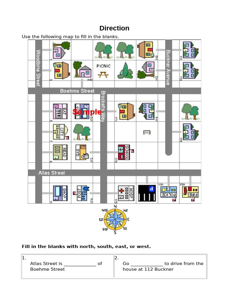 Directions 01 - Worksheet | PDF