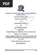Download Report on Student Industrial Work Experience Scheme by Ademuwagun Emmanuel SN99423777 doc pdf