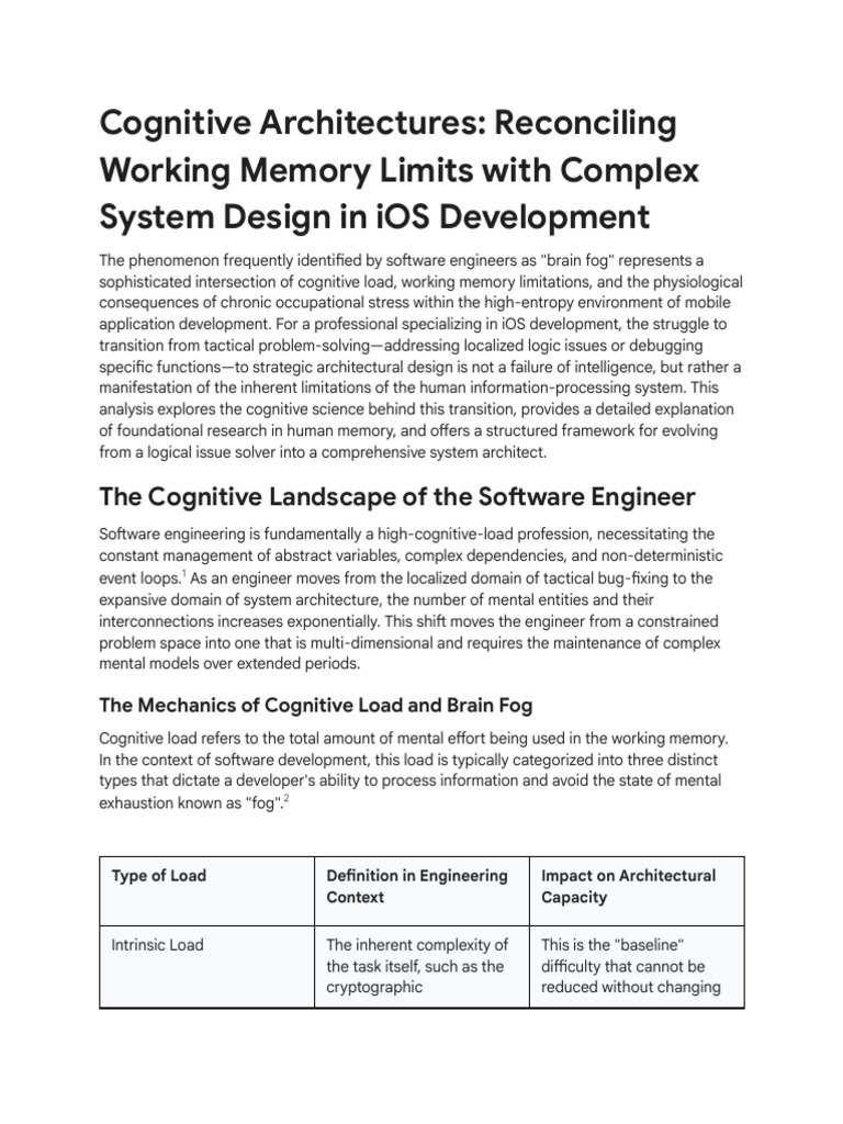 Enhancing Software Architecture Thinking | PDF | Cognition | Working Memory