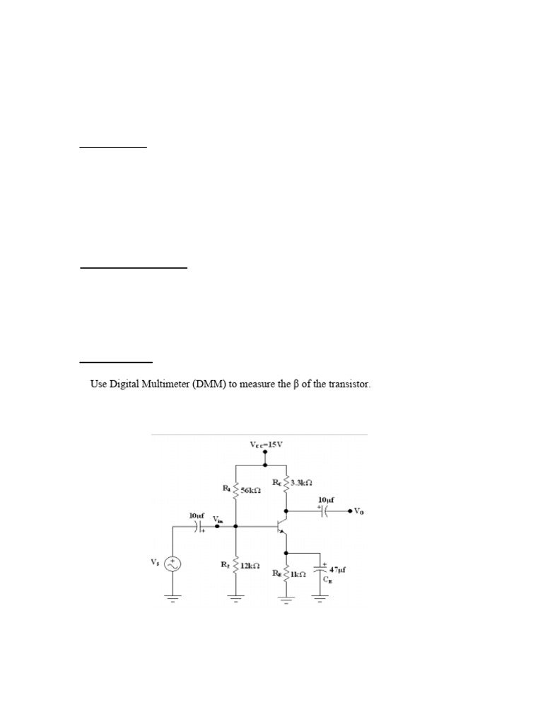 Lab 1 Analogue Electronics | PDF