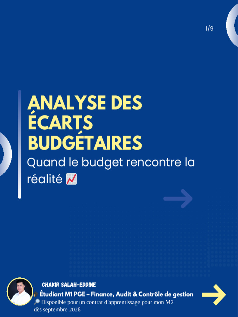 Analyse Des Carts Budg Taires 1769625006 | PDF | Comptabilité ...