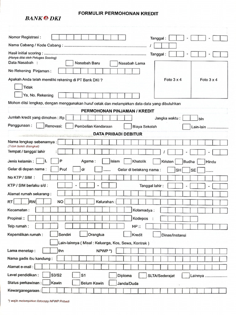 Form Kredit | PDF