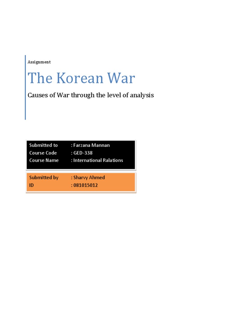 The Causes of The Korean War | PDF | Korean War | Communism