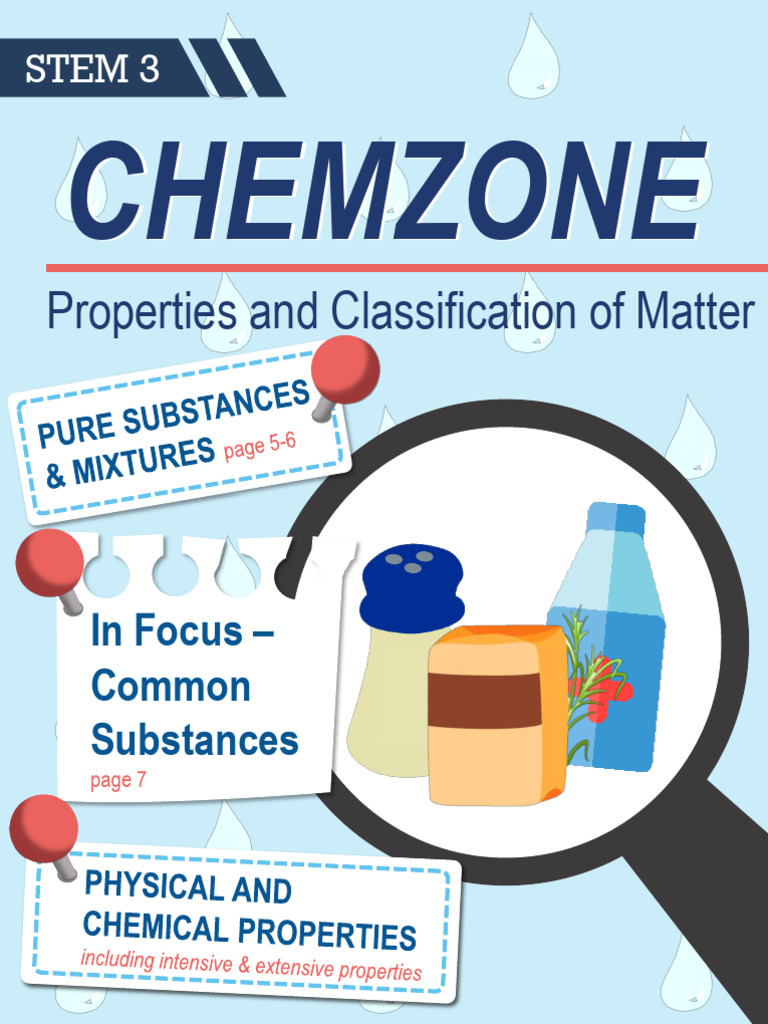 1.chemzone - Properties and Classifications of Matter | PDF | Mixture ...
