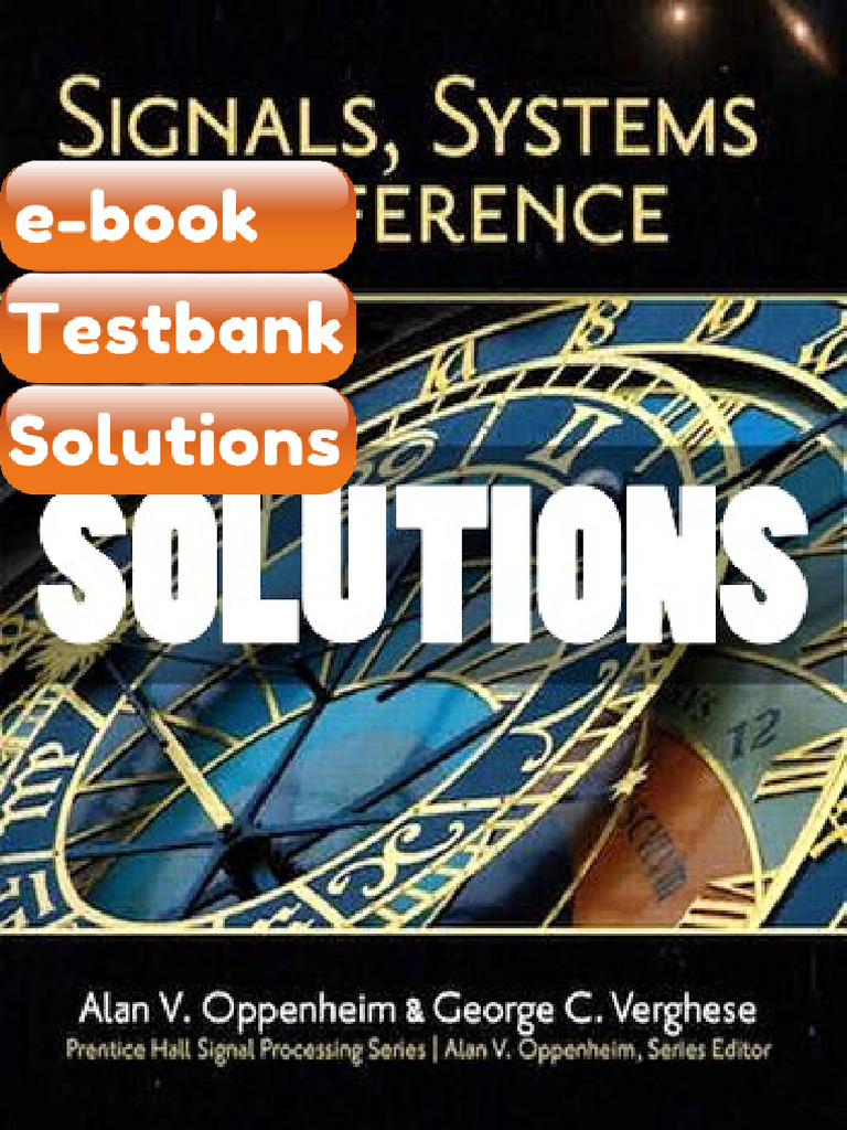 Testbank Signals Systems and Inference 1 Ed Oppenheim Fast Download ...