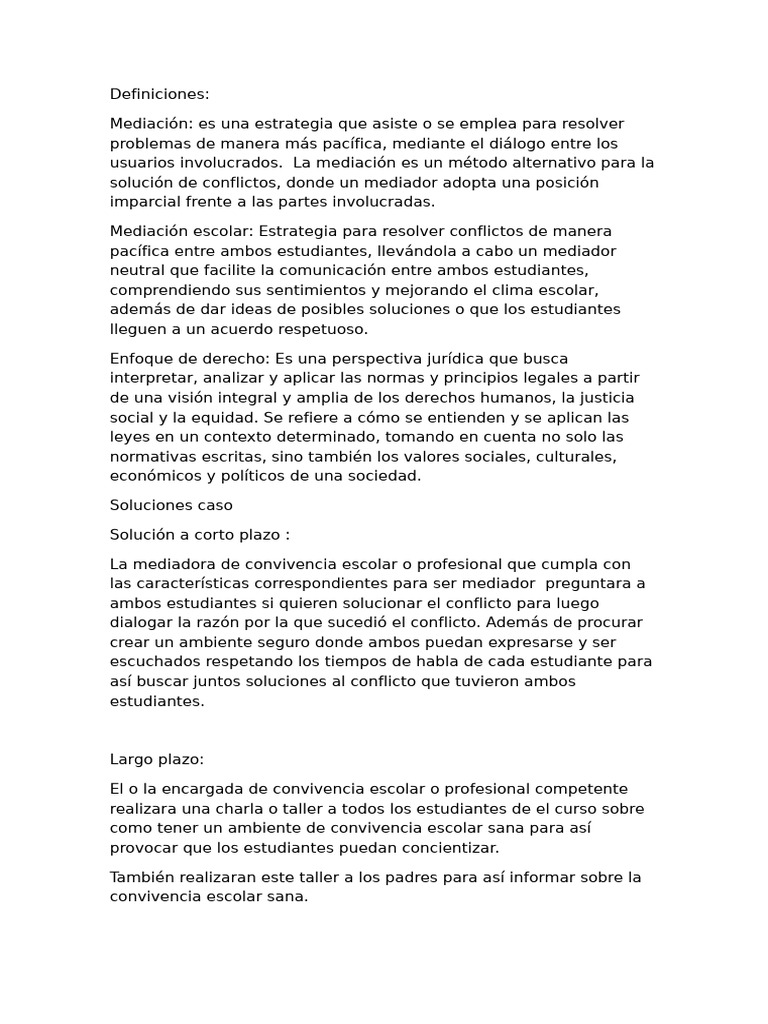 Definiciones y Soluciones A Corto y Largo Plazo | PDF