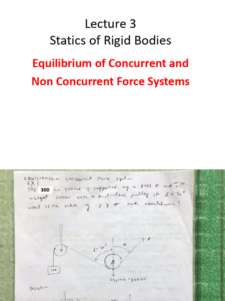 Lecture 3.0 Equilibrium Concurrent and Non Concurrent | PDF