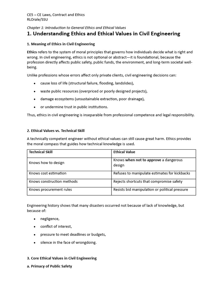 Introduction to General Ethics and Ethical Values - Understanding ...