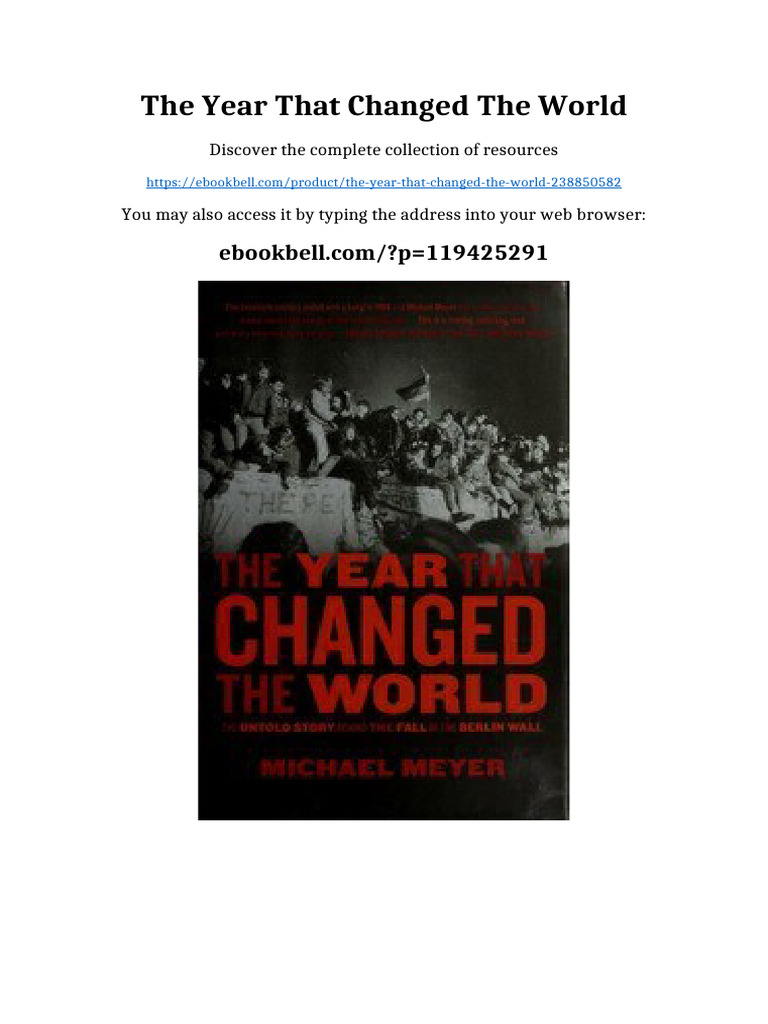 The year that changed the world online pdf PDF Central Processing