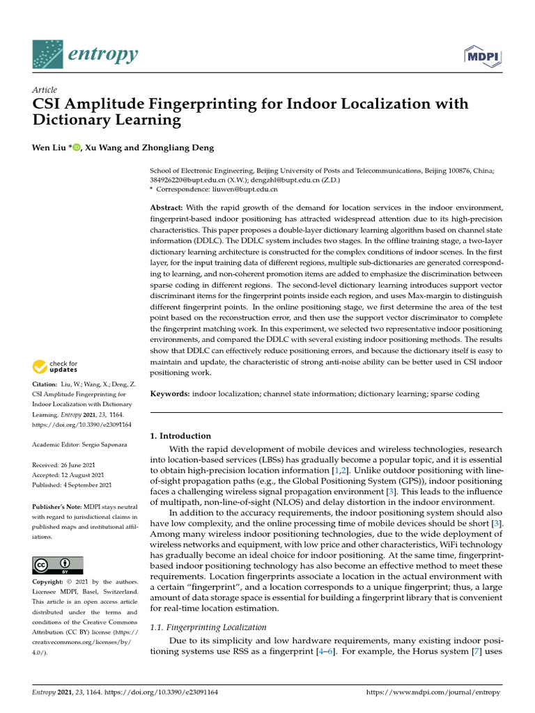 CSI Amplitude Fingerprinting for Indoor Localization With Dictionary ...