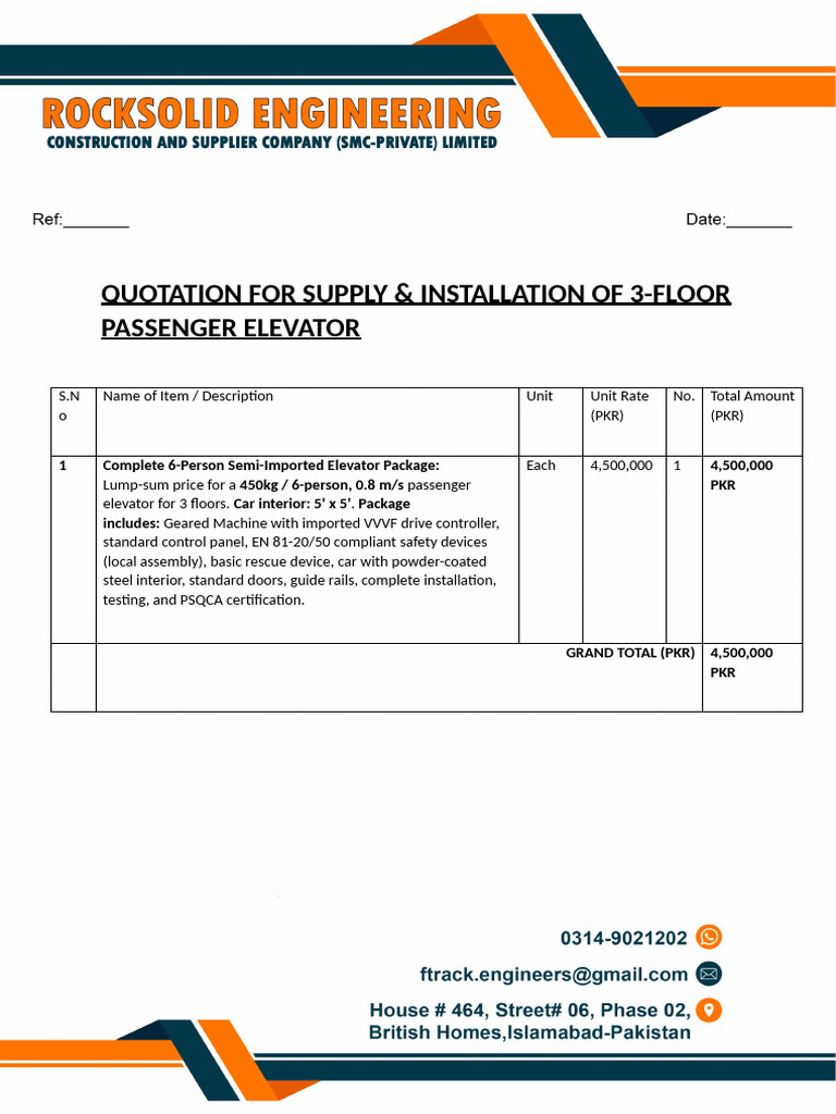 Quotation For Supply | PDF