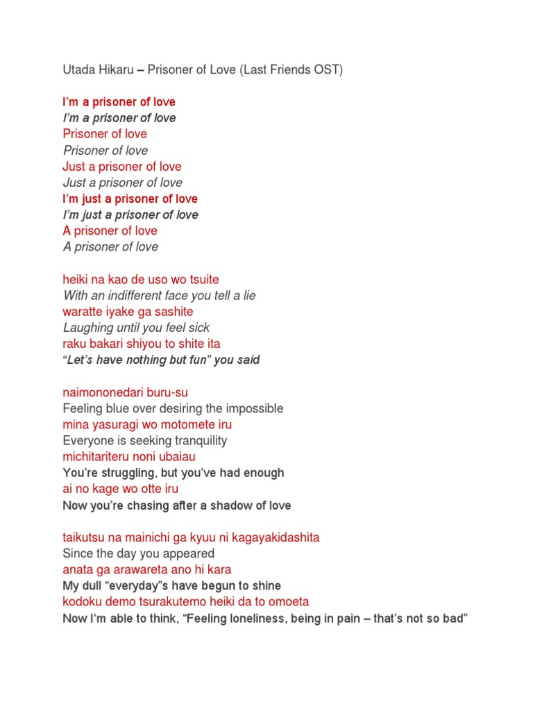 I M A Prisoner Of Love Prisoner Of Love Just A Prisoner Of Love I M Just A Prisoner Of Love A Prisoner Of Love Violence scribd