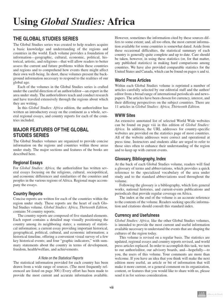 Chapter 1 Global Studies Africa | PDF | United Nations Environment ...