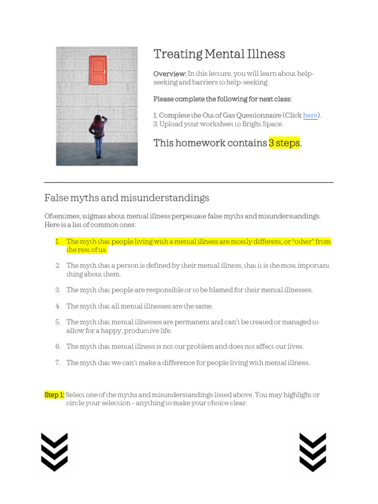 Homework Topic 19 - Treating Mental Illness | PDF | Mental Disorder ...