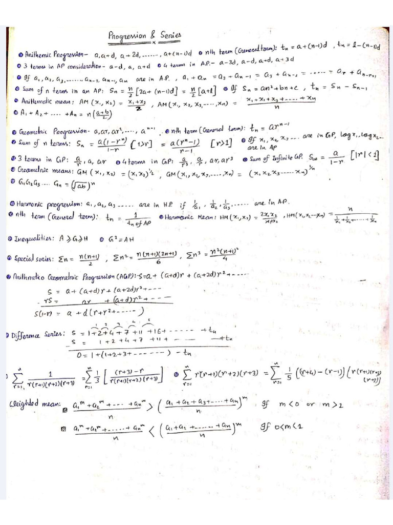 Short Notes Maths | PDF