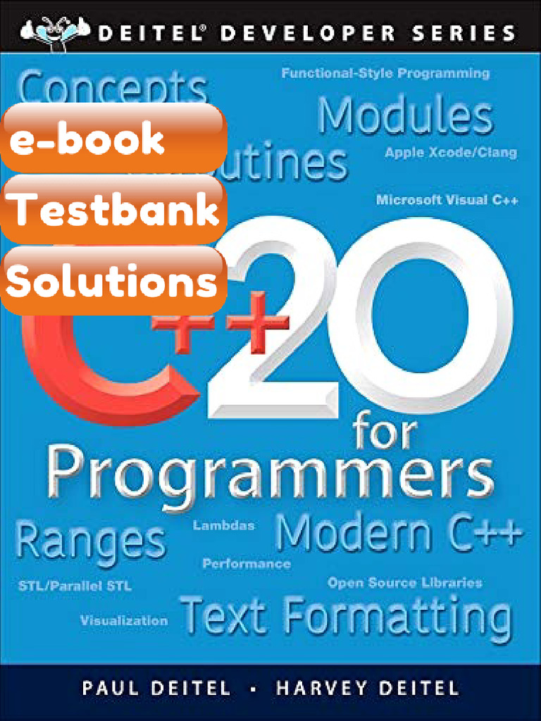 eBook & Testbank C20 for Programmers Deitel Developer Series 3rd ...