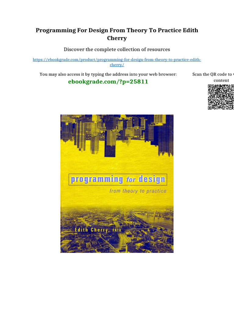 Programming For Design From Theory To Practice Edith Cherry Available ...