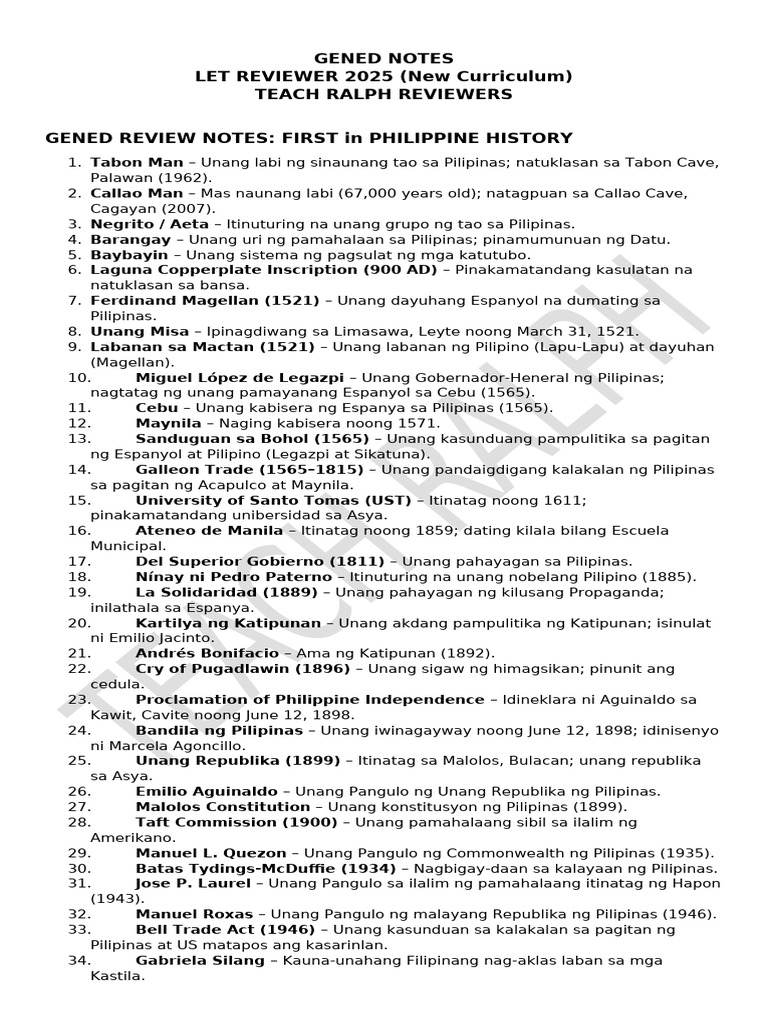 Gened Notes-Must View | PDF
