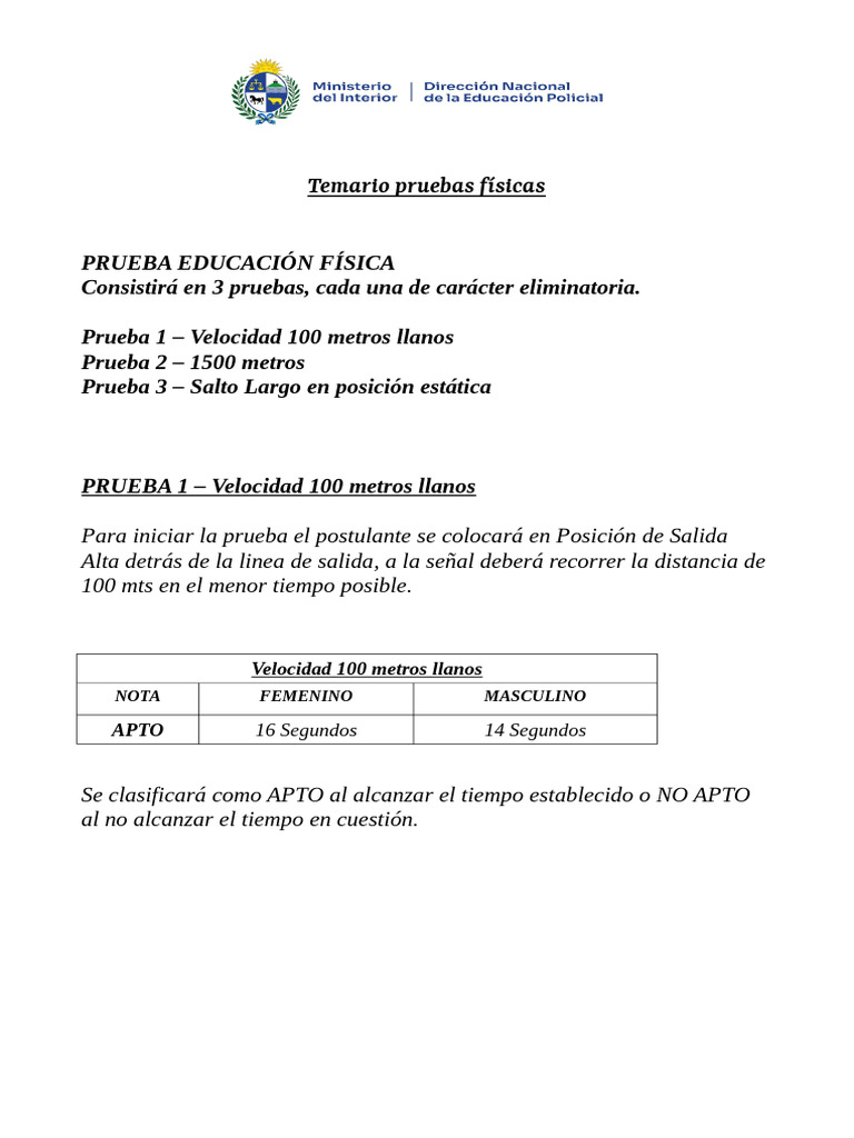 NUEVO 2026 Temario Físico y Cultural Por DNEP | PDF
