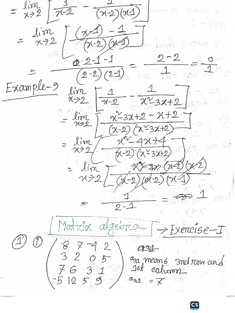 Matrix Algebra | PDF