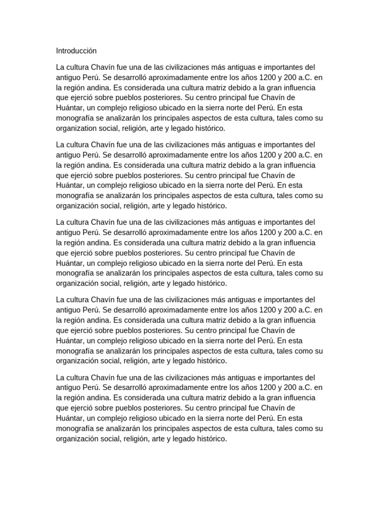 Cultura Chavin | PDF | Textiles