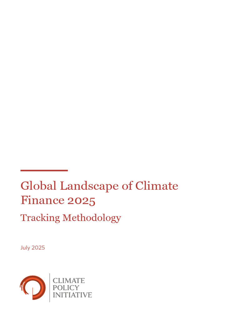 Global Landscape of Climate Finance 2025 Methodology | PDF | Climate ...