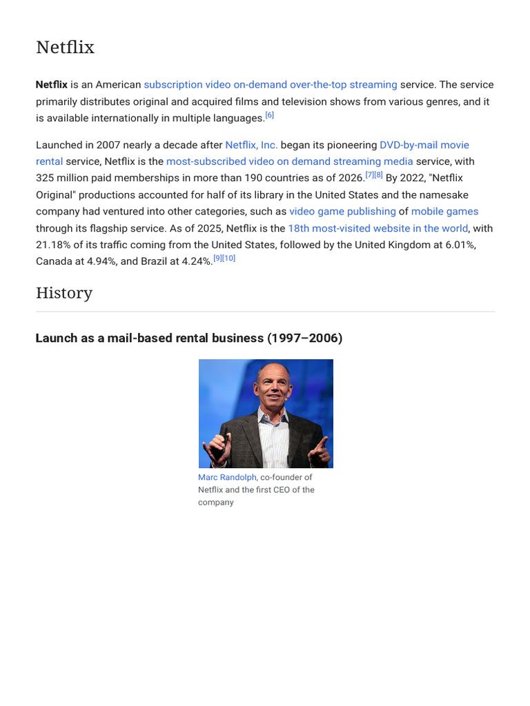 Netflix - Wikipedia | PDF | Netflix