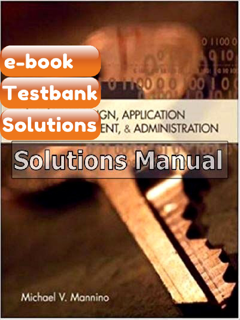 Database Design Application Development and Administration 3rd Edition ...