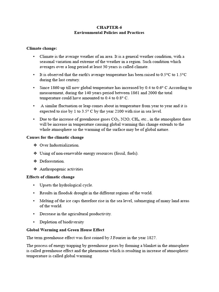 Ch 6 Environmental Policies and Practices.docx | PDF ...
