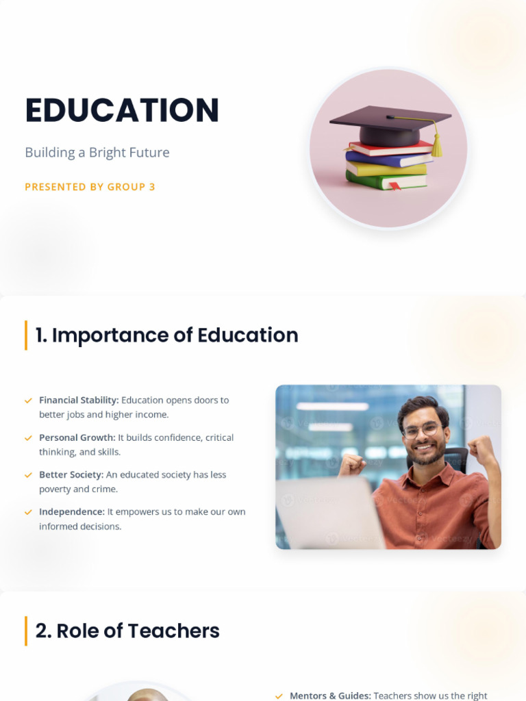 Group 3 Education Presentation | PDF