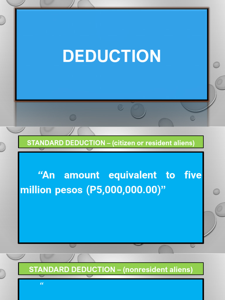 Deductions Part 1 | PDF