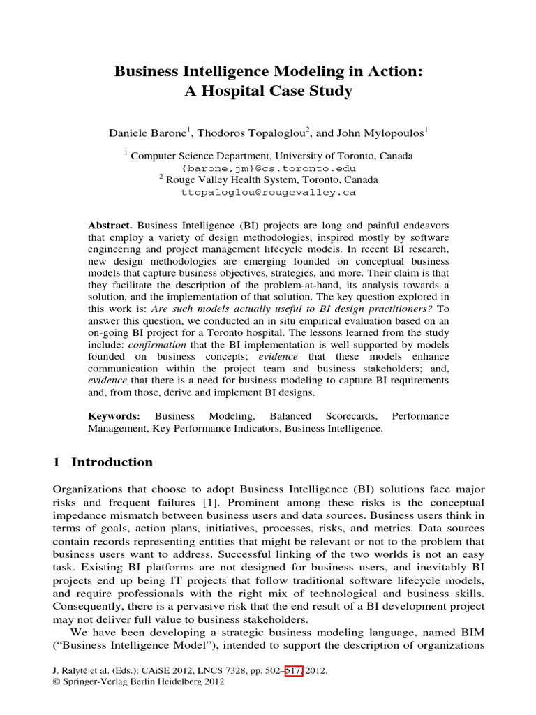 A Hospital Case Study | PDF | Database Schema | Conceptual Model