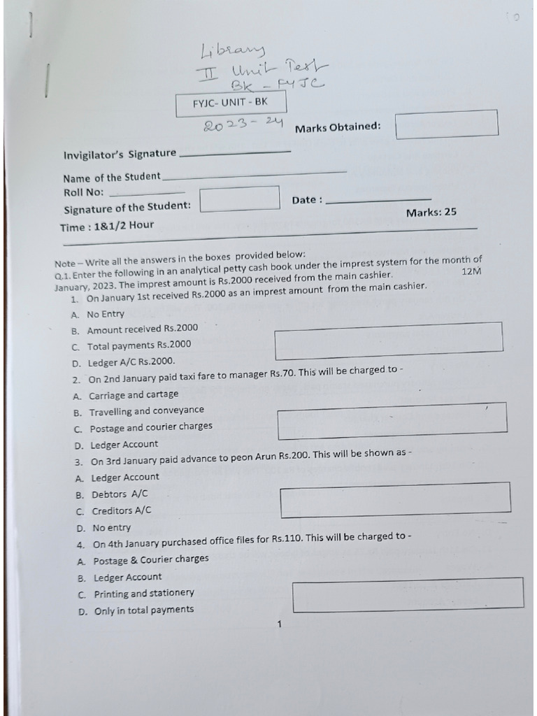 2nd Unit Last Year Papers | PDF