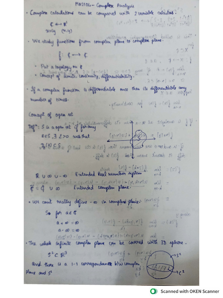 Ma2140 Complex Analysis | PDF