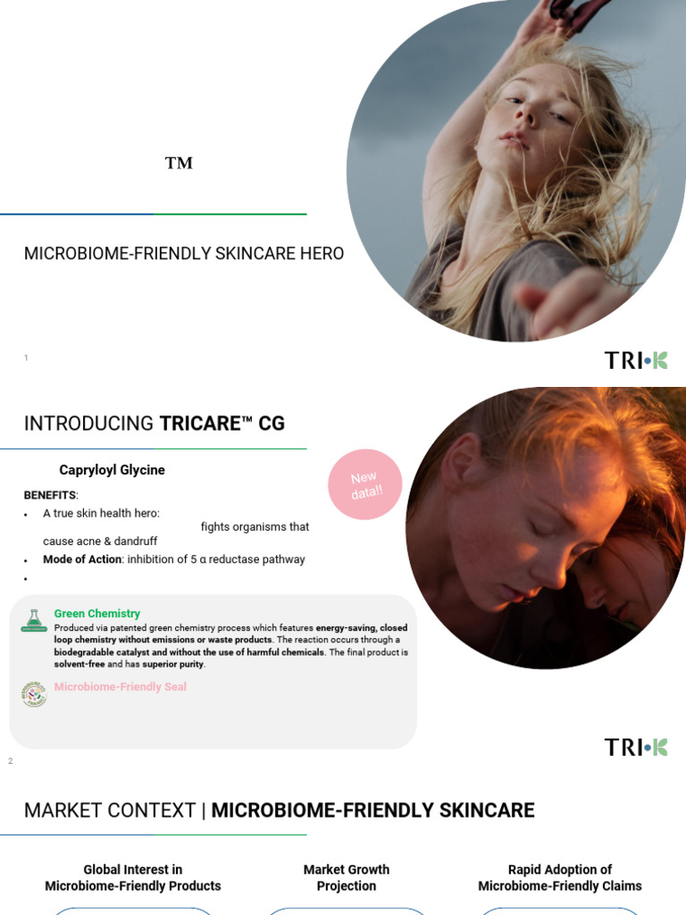 TRI-K TRIcare CG Presentation 4.29.2024 | PDF | Skin Care | Green Chemistry