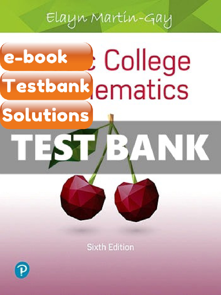 Testbank Basic College Mathematics 6 Ed Martin Gay Fast Download | PDF ...