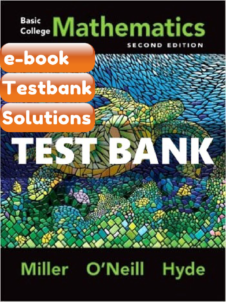 Testbank Basic College Mathematics 2 Ed Miller Fast Download | PDF ...