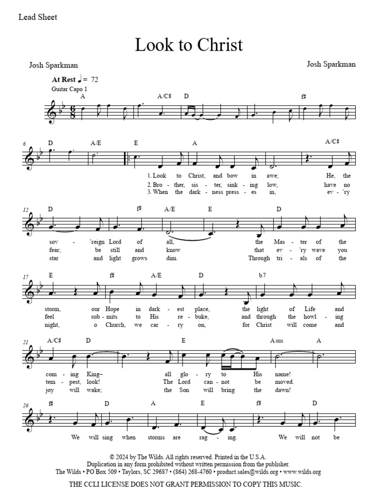 Look To Christ Lead Sheet Guitar Uryoo2 | PDF