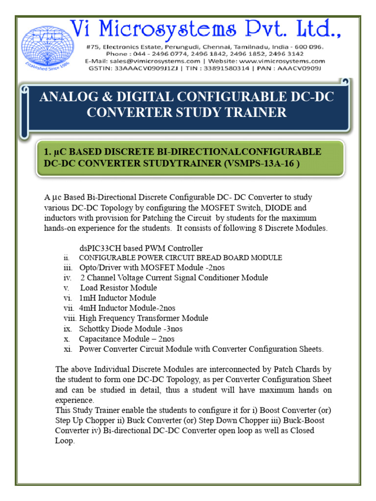 Analog Digital Config DC DC Converter - Catalogue | PDF | Electrical ...