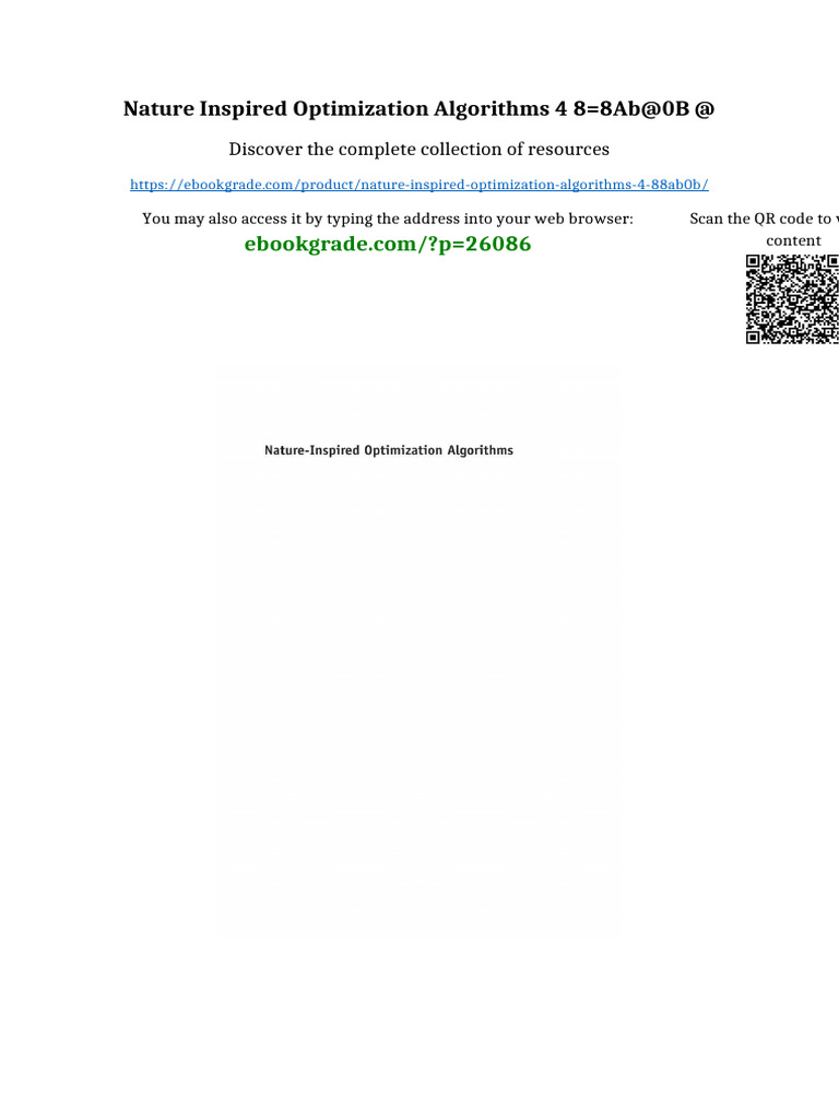 Nature Inspired Optimization Algorithms 4 8=8AB@0B @ available any ...