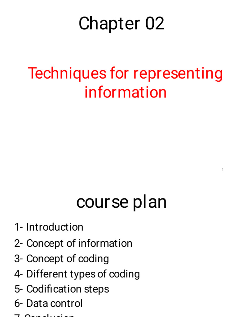 Chapter 02 Techniques For Representing Information | PDF | Information ...
