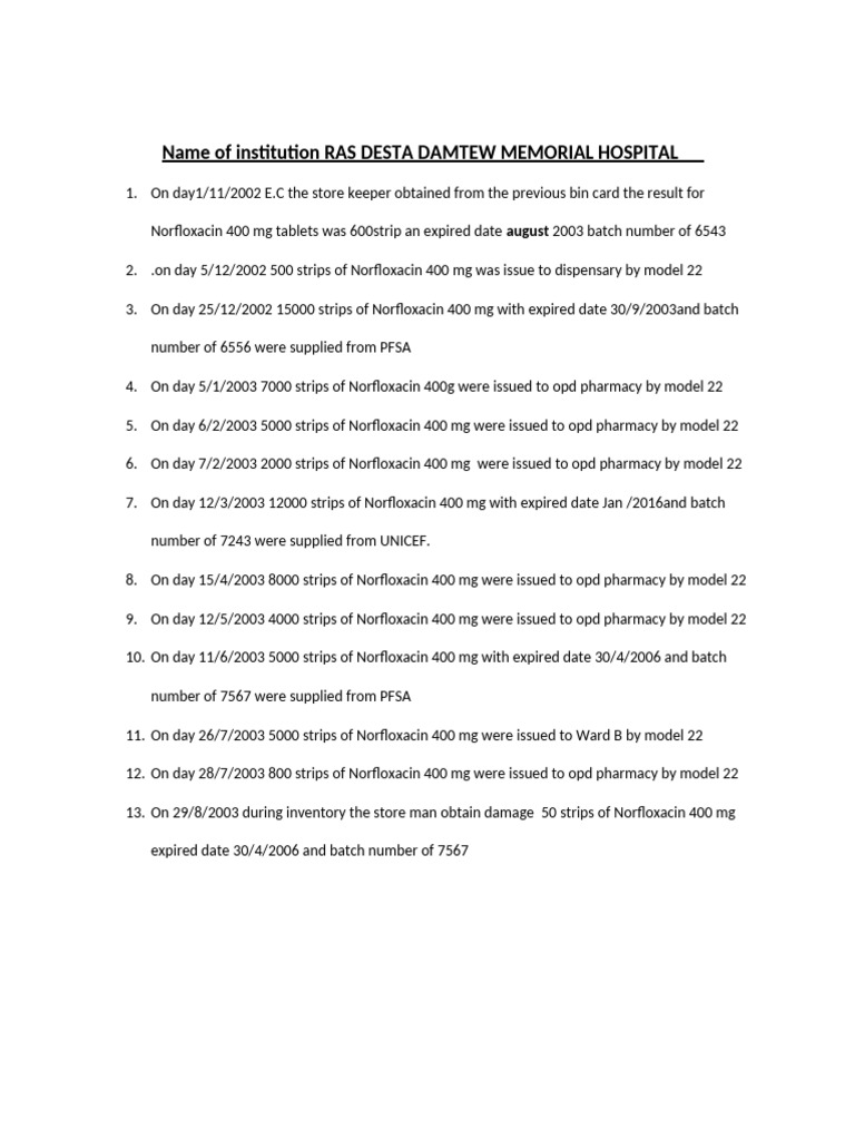 Bin Card Habta | PDF