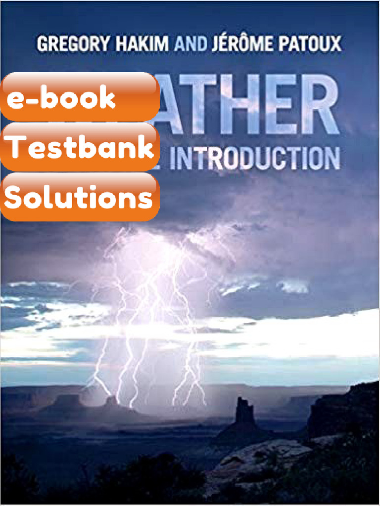 Weather a Concise Introduction 1st Edition Testbank & eBook | PDF ...